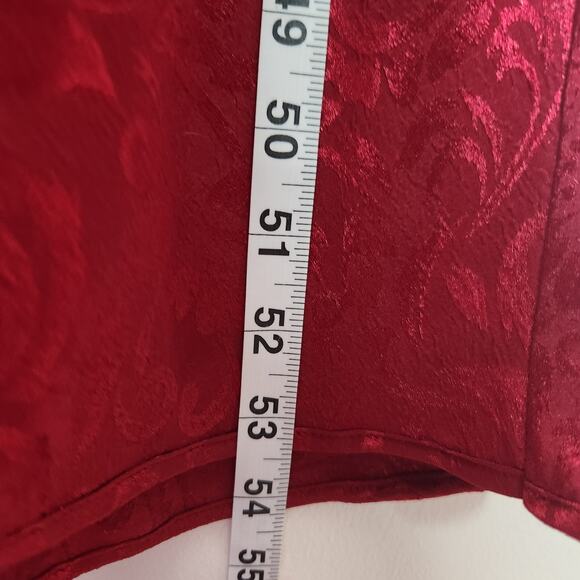 Victoria's Secret Satin Maxi Slip Dress S Red Romantic Lace Valentine Holiday - Picture 15 of 16